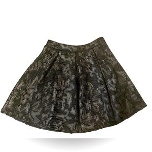 Romeo & Juliet Couture Faux Vegan Leather Flare Skirt Size Medium